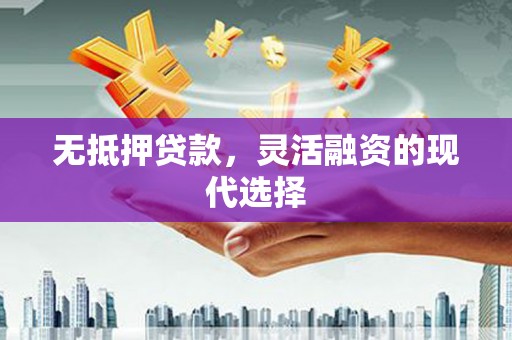 尉氏无抵押贷款，灵活融资的现代选择